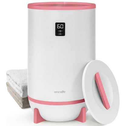 Portable Towel Warmer Quick Heat Auto Shut-Off Pink