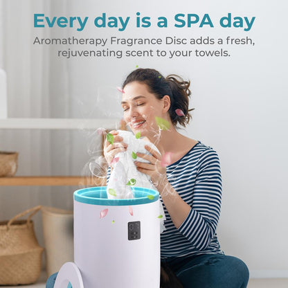 Towel & Blanket Warmer Spa Luxury Auto Shut Off Fits 2 Large Towels Blue
