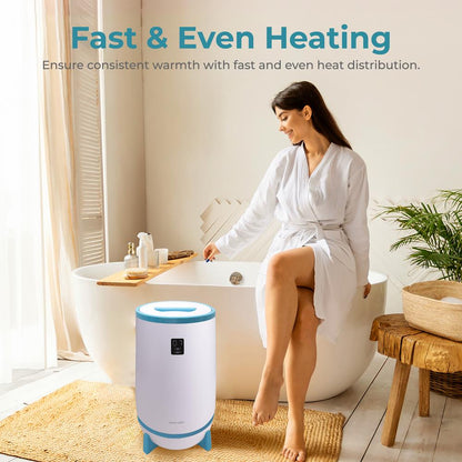Towel & Blanket Warmer Spa Luxury Auto Shut Off Fits 2 Large Towels Blue