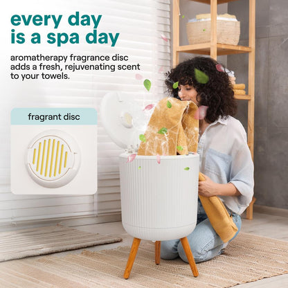 Bucket Towel Warmers With Customized Fragrances For Spa And Bathroom Timer 20/40/60/90 Minutes Fits 1 Large Towel Blanket Bathrobe Pjs
