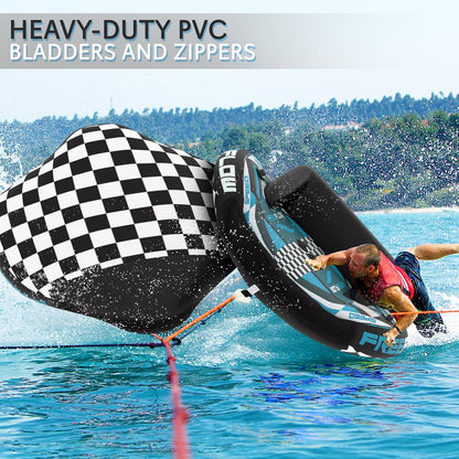 Heavy-Duty Inflatable Towable Booster Tube - Sports Towable Front Tow Point Inflatable Raft Heavy Gauge & Durable Build Inflatable Float Tube