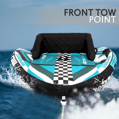 Heavy-Duty Inflatable Towable Booster Tube - Sports Towable Front Tow Point Inflatable Raft Heavy Gauge & Durable Build Inflatable Float Tube