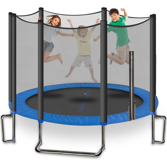 Home Backyard Sports Trampoline - 10Ft Large Outdoor Jumping Fun Trampoline For Kids / Children With Protective Net Cage