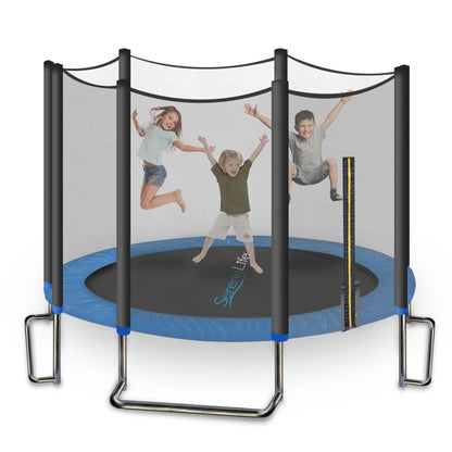 Home Backyard Sports Trampoline - 12Ft Large Outdoor Jumping Fun Trampoline For Kids / Children With Protective Net Cage