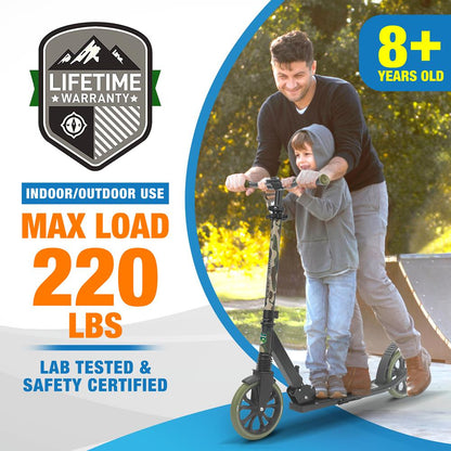 Kick Scooter for Teens & Adults Smooth Ride Alloy Deck Camouflage