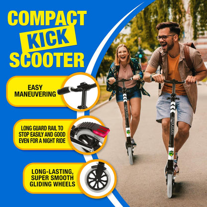 Foldable Kick Scooter for Teens & Adults Smooth Wheels Alloy Deck