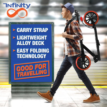 Foldable Kick Scooter for Teens & Adults Smooth Wheels Alloy Deck Red