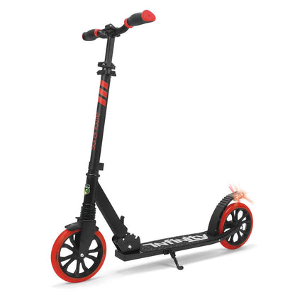 Foldable Kick Scooter for Teens & Adults Smooth Wheels Alloy Deck Red