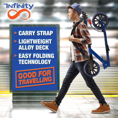 Folding Kick Scooter for Teens/Adults Smooth Ride Alloy Deck Blue