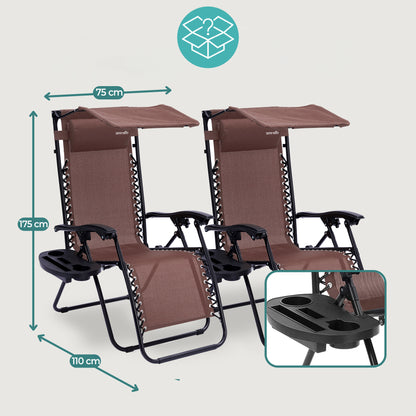 Adjustable Zero Gravity Chair Set - SLZGCVZX86