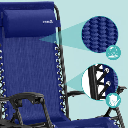 Adjustable Zero Gravity Chair Set - SLZGHBLU29
